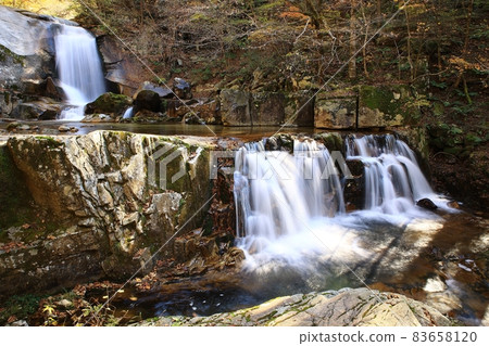 Beautiful, waterfall scenery, autumn scenery, Beautiful, waterfall scenery, autumn scenery, 83658120