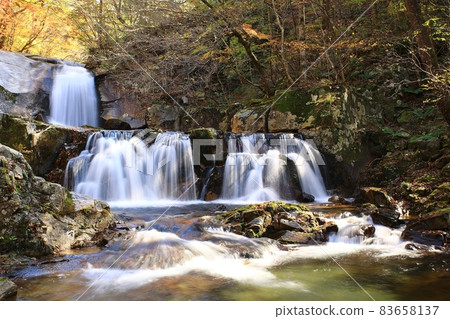Beautiful, waterfall scenery, autumn scenery, Beautiful, waterfall scenery, autumn scenery, 83658137