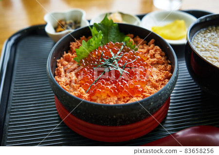 Ikura-rice in Hokkaido Ikura-rice in Hokkaido 83658256