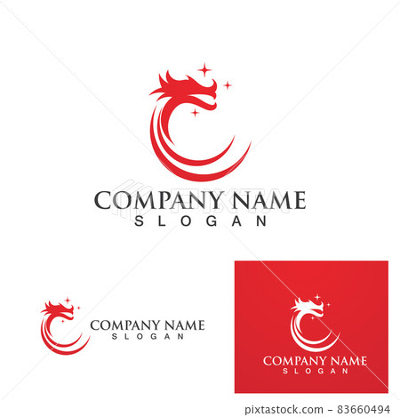 Dragon logo vector icon illustration Dragon logo vector icon illustration 83660494
