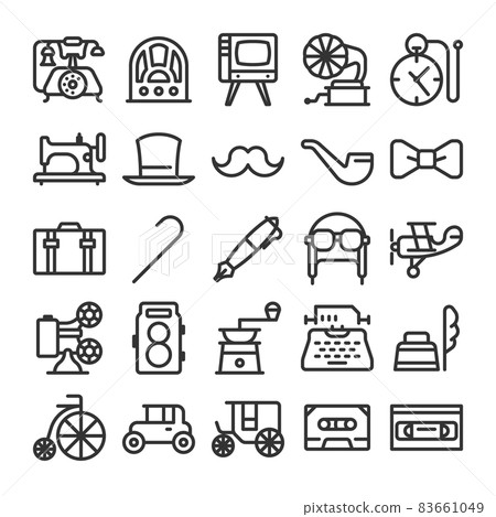 復古老式圖標集 83661049