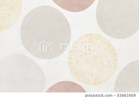 Modern Japanese paper texture_Postcard background with abstract circular pattern with texture 83661609