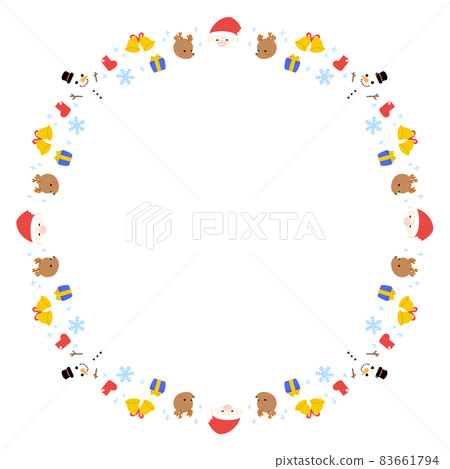 簡單可愛的聖誕圓框(帶字母) 簡單可愛的聖誕圓框(帶字母) 83661794