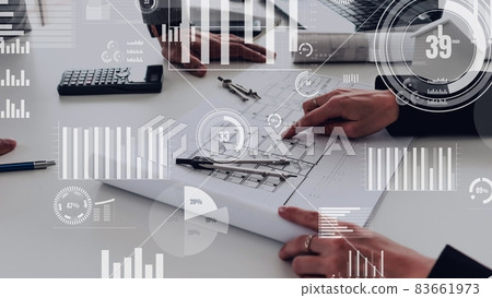Conceptual vision of business people in corporate staff meeting Conceptual vision of business people in corporate staff meeting 83661973