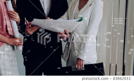 Conceptual vision of business people in the corporate staff meeting Conceptual vision of business people in the corporate staff meeting 83662031