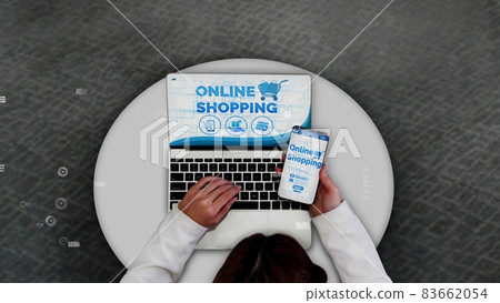 Shopping online and Internet money technology conceptual Shopping online and Internet money technology conceptual 83662054