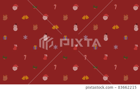 Simple and cute Christmas background wallpaper material (red) 83662215