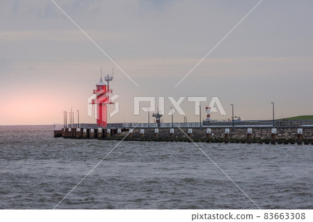 Lighthouse in Brunsbuettel, Schleswig-Holstein, Germany Lighthouse in Brunsbuettel, Schleswig-Holstein, Germany 83663308