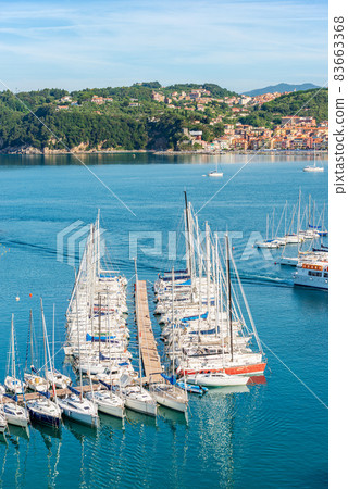 San Terenzo village and Port of Lerici - Gulf of La Spezia Italy 83663368
