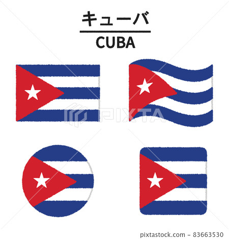 Cuban flag illustration Cuban flag illustration 83663530