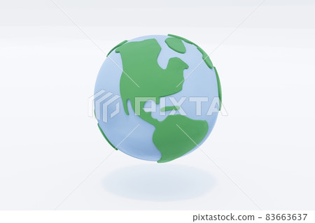 Clay art of a globe floating in the air (American continent) Clay art of a globe floating in the air (American continent) 83663637