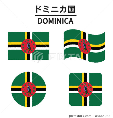 Illustration of Dominica flag Illustration of Dominica flag 83664088