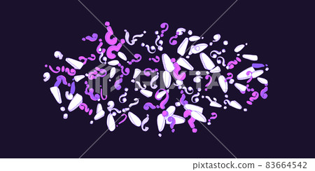 Hand drawn doodle punctuation marks set Hand drawn doodle punctuation marks set 83664542