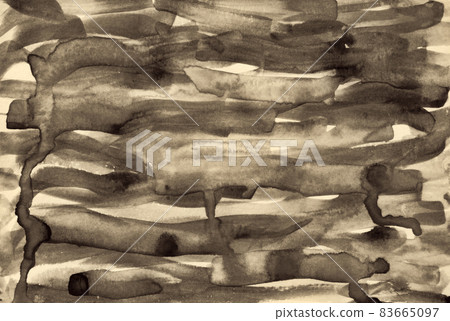 Abstract watercolor on paper texture as background. In Sepia toned. Retro style 83665097