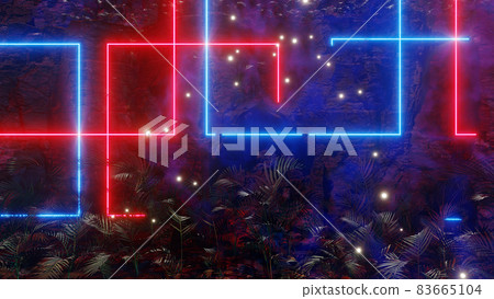 3D illustration Background for advertising and wallpaper in sci fi and technology innovation scene. 3D rendering in decorative concept. 83665104