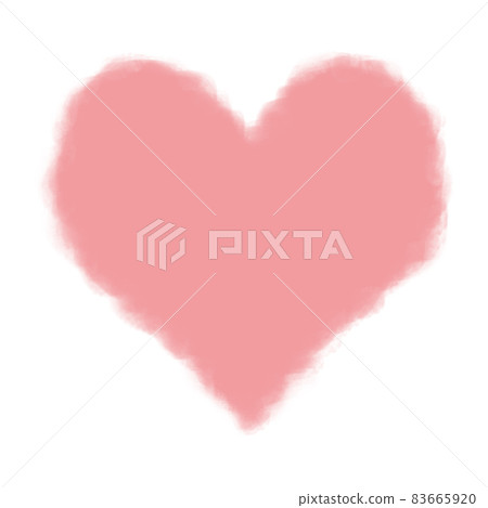 Pink heart with blurred outline - Stock Illustration [83665920] - PIXTA