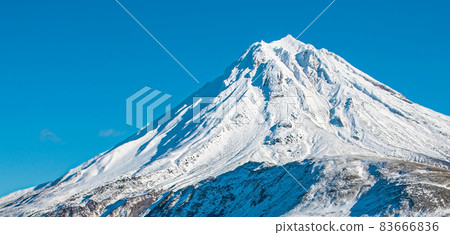 Vilyuchinsky volcano in the snow. Kamchatka Peninsula in winter 83666836