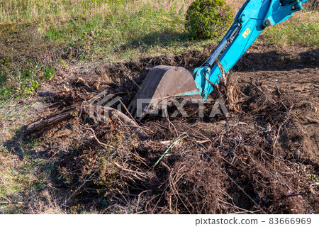 Cutting and rooting work of heavy machinery 83666969