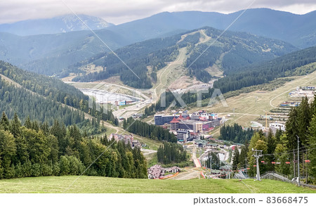 Lift in the off-season at a ski resort. Active recreation and sports concept 83668475