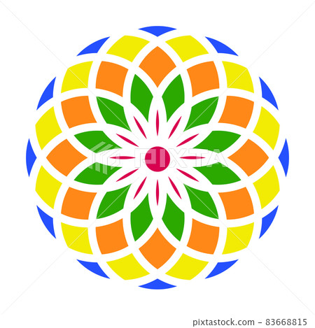 Divine flower of Allah, chakras leading to God symbol of generosity stock illustration 83668815