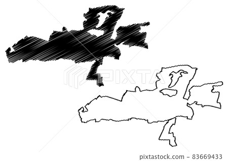 Izmit City (Republic of Turkey, Marmara Region) map vector illustration, scribble sketch City of Izmit map 83669433