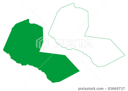 Anguera municipality (Bahia state, Municipalities of Brazil, Federative Republic of Brazil) map vector illustration, scribble sketch Anguera map 83669737