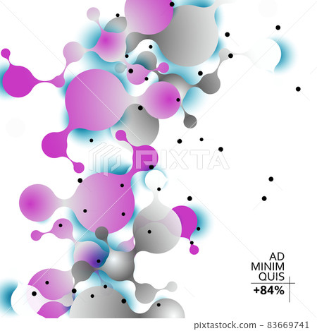 Atom chemistry shape science vector illustration. Abstract molecule design Atom chemistry shape science vector illustration. Abstract molecule design 83669741