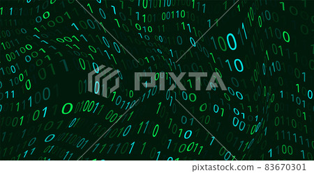 Abstract technology binary code red background with numbers 83670301