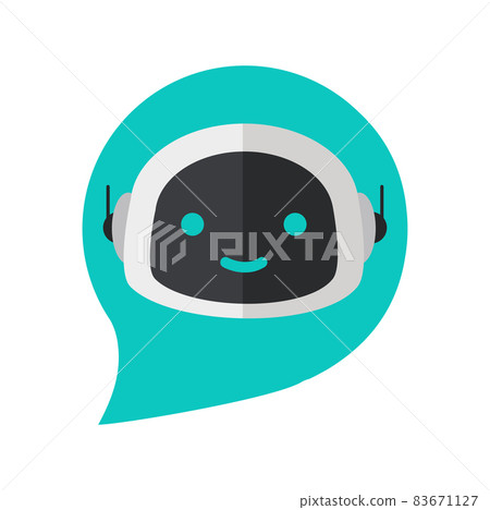 robot chat bot sign for support service concept robot chat bot sign for support service concept 83671127