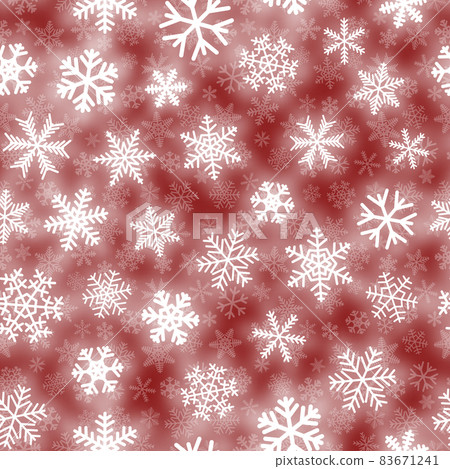 Seamless pattern of snowflakes - Stock Illustration [83671241] - PIXTA