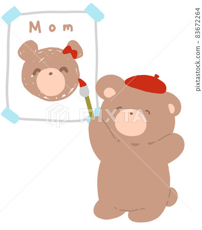 熊畫一幅母親的漫畫 83672264