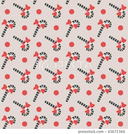 Xmas candies and lollipops with ribbon bow pattern Xmas candies and lollipops with ribbon bow pattern 83672368