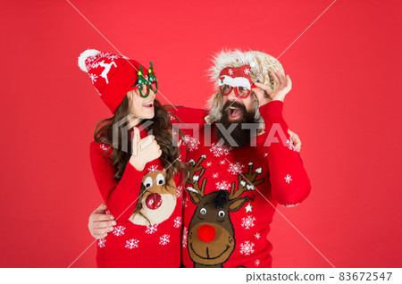Express positivity. child and santa man on party. love Express positivity. child and santa man on party. love 83672547