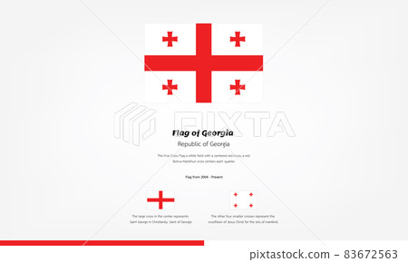 Emblem and symbol of Georgia flag vector Emblem and symbol of Georgia flag vector 83672563