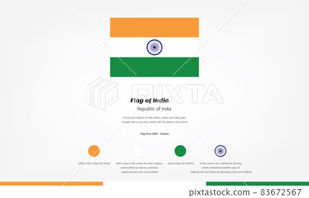 Emblem and symbol of India flag vector Emblem and symbol of India flag vector 83672567