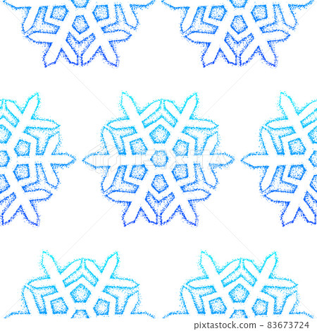 Snowflake Seamless Pattern - Stock Illustration [83673724] - PIXTA