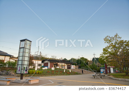 [Nara Prefecture] October, Asuka station square morning scenery 83674417