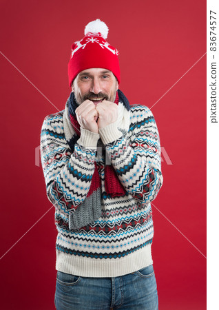 temperature is below zero. cold weather trends. Winter  83674577