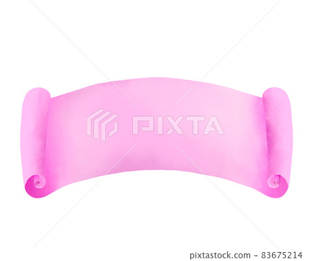 Hand drawn watercolor ribbon banners for text with clipping path. 83675214