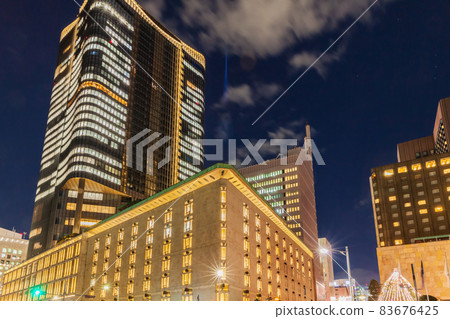 Hibiya Tokyo city night view Hibiya Tokyo city night view 83676425