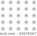 Seamless pattern Simple Flower Mandala Shape for Color painting. Outline on white background	 83676567