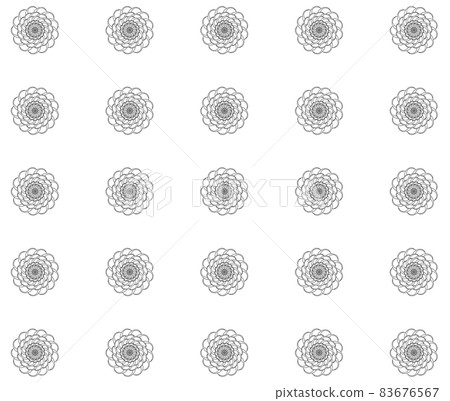Seamless pattern Simple Flower Mandala Shape for Color painting. Outline on white background Seamless pattern Simple Flower Mandala Shape for Color painting. Outline on white background 83676567