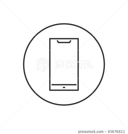 Smartphone related line vector icon - Stock Illustration [83676811] - PIXTA