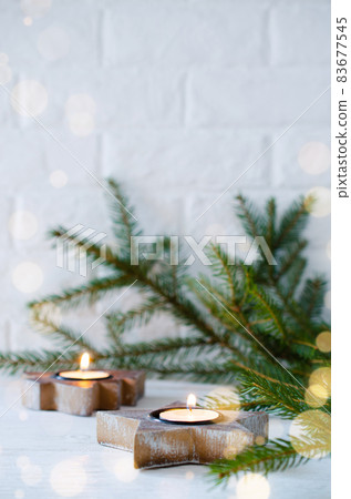 Christmas minimalistic decor in Scandinavian interior 83677545