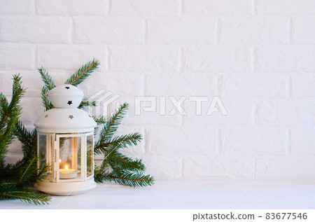 Christmas minimalistic decor in a Scandinavian interior 83677546