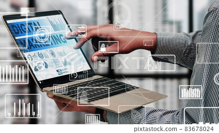 Marketing of Digital Technology Business conceptual 83678024