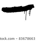 Black paint banner with drips.  83678663