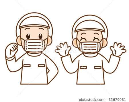 在食品廠工作的男女工人 在食品廠工作的男女工人 83679081