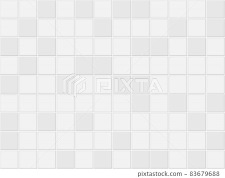 Tiles bathroom seamless backdrop. Gray wall pattern. White ceramic texture. Kitchen neutral mosaic. Tiled floor texture. Vector illustration 83679688