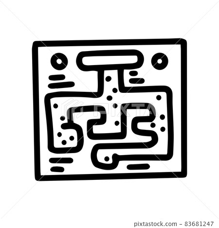 ant farm line vector doodle simple icon 83681247